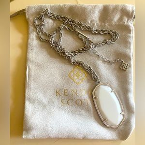 Kendra Scott Reid Necklace Silver/ White